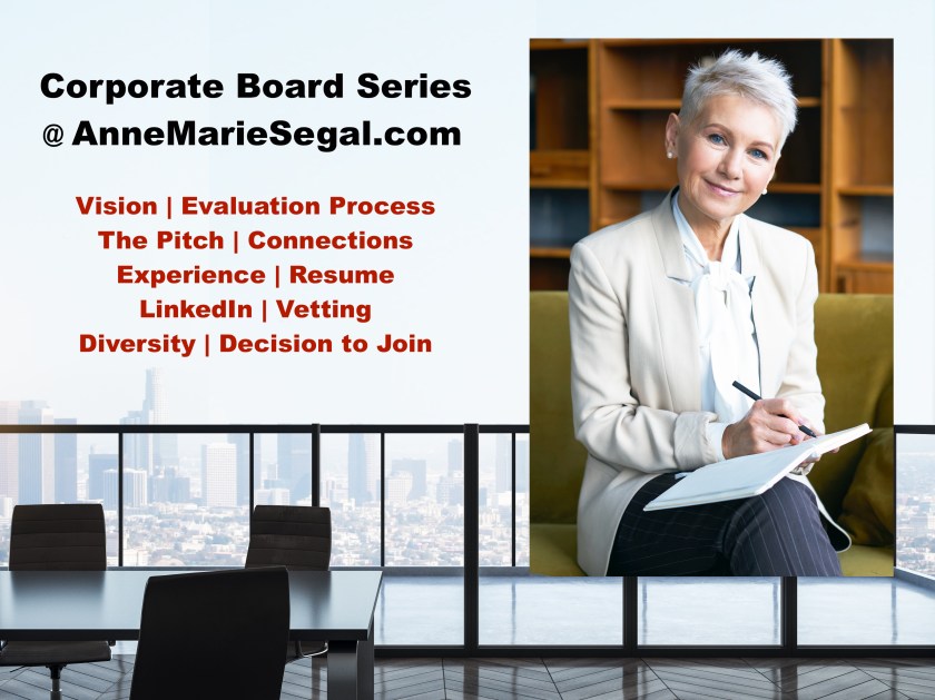 Corporate Board Series @ AnneMarieSegal.com