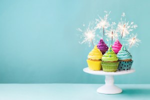 Cupcakes with sparklers